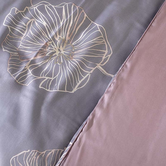 Charisma Set Husă de Pilotă King Size cu 2 Fețe de Pernă 260x250 Grey Blossom