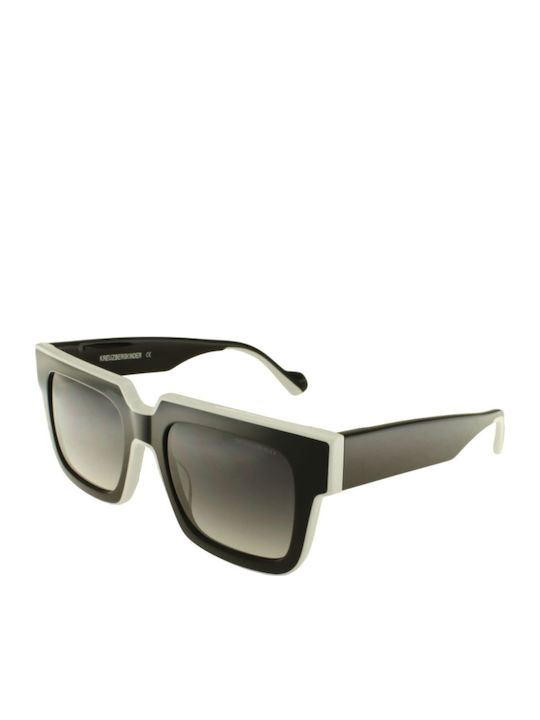 Kreuzbergkinder Women's Sunglasses with Black Plastic Frame and Black Gradient Lens SAVVOY AFFAIR C1