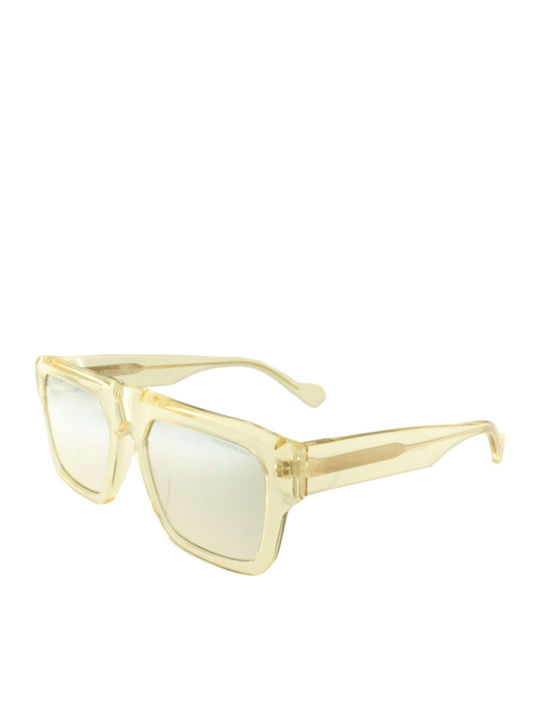 Kreuzbergkinder Unisex Sunglasses with Yellow Plastic Frame and Yellow Lens BOULEVARDIER C3