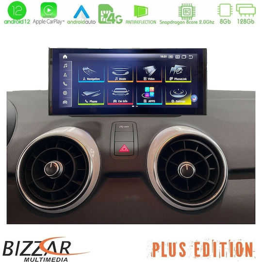 Bizzar Ηχοσύστημα Αυτοκινήτου για Audi A1 (8X) 2010-2018 (Bluetooth/USB/AUX/WiFi/GPS/Apple-Carplay/Android-Auto/CD) με Οθόνη Αφής 10.25"