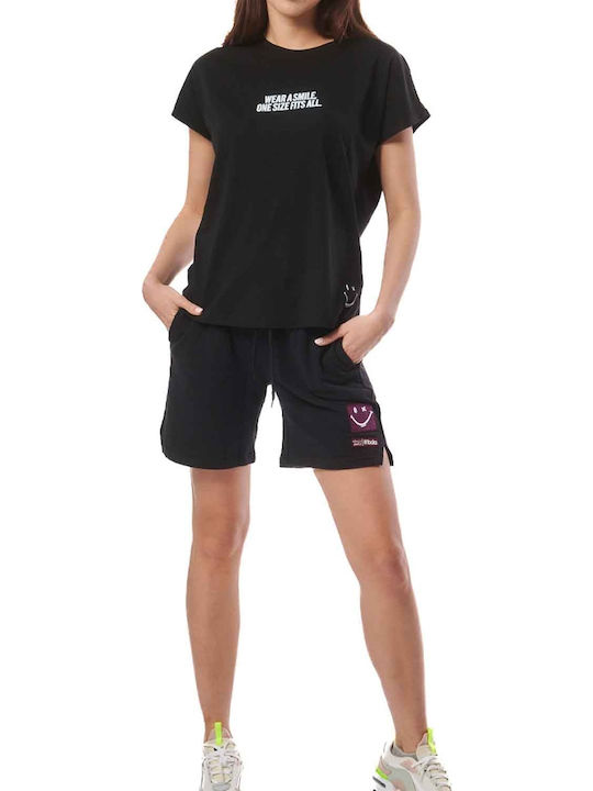 Women's High-waisted Sporty Shorts Black