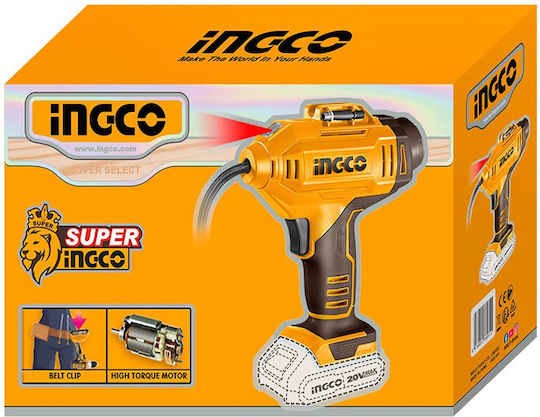 Ingco Car Tire Pump 150PSI Rechargeable 20V (Without Battery)