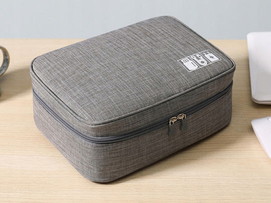 Geantă organizator de cabluri Zola Plastic 24.5x18.5x10 Cm Gri