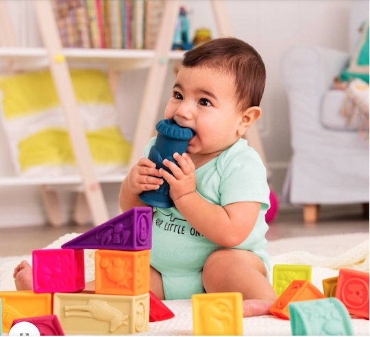 B.Toys Παιχνίδι Στοίβαξης Μαλακοί Κύβοι One Two Squeeze για 6+ Μηνών