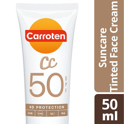 Carroten Cc Αντηλιακή Κρέμα Προσώπου Spf50 Με Χρώμα 50ml