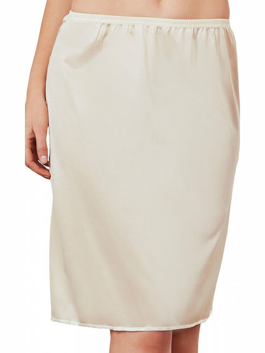 Petticoat Midi Skirt Beige