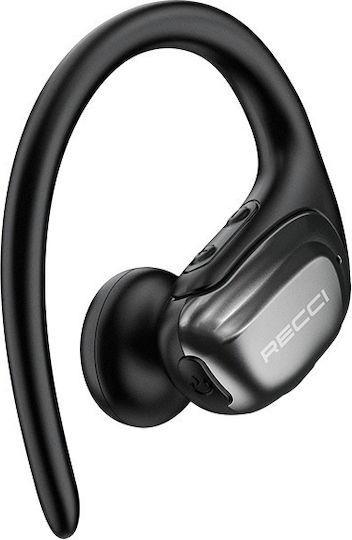 Recci Starry Sky In-ear Bluetooth Handsfree Ακουστικά με Θήκη Φόρτισης Μαύρα