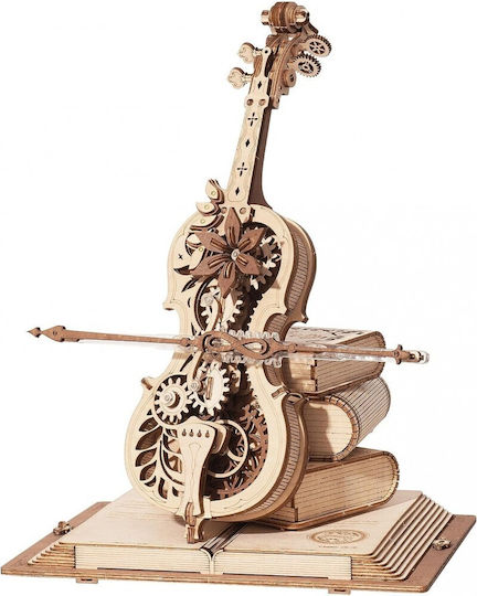 Robotime Jucărie de Construcție din Lemn Magic Cello pentru Copii 14+ ani+ Ani