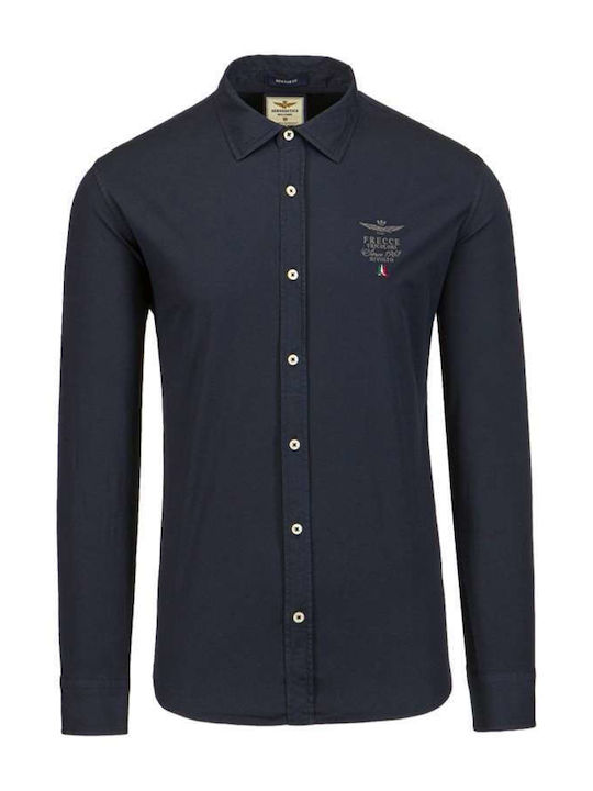 Aeronautica Militare Men's Shirt Blue Navy