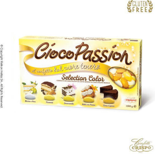 Crispo Double Chocolate Jordan Almonds Cioco Passion Selection Yellow 1kg ≈200pcs