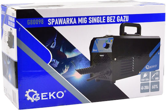 Geko Електрожен Inverter MAG / MIG с Максимален Ток на Заваряване 200Спецификация и Работен Цикъл 60%