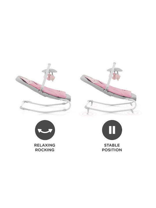 Kinderkraft Electric Baby Relax Swing Felio 2 with Music and Vibration Rose for Child up to 9kg
