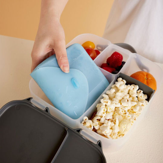 B.Box Silicone Food Container Green with Compartments 6.8x11.6cm