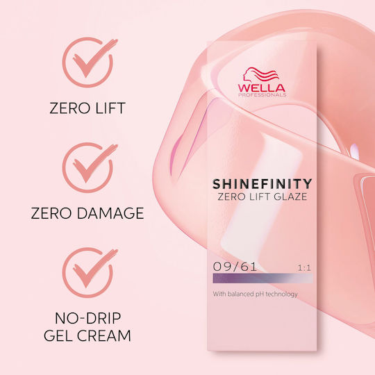Wella Shinefinity Zero Lift Glaze Προσωρινή Βαφή Μαλλιών 010/6 Zero Lift Glaze 60ml