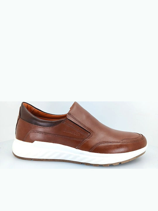 Men's Leather Slip-Ons Tabac Brown