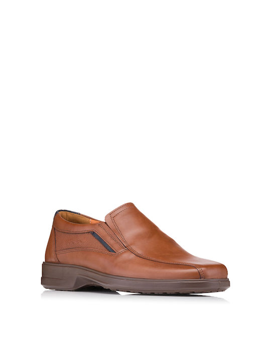 Boxer Men's Leather Slip-Ons Brown