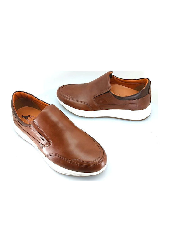 Men's Leather Slip-Ons Tabac Brown