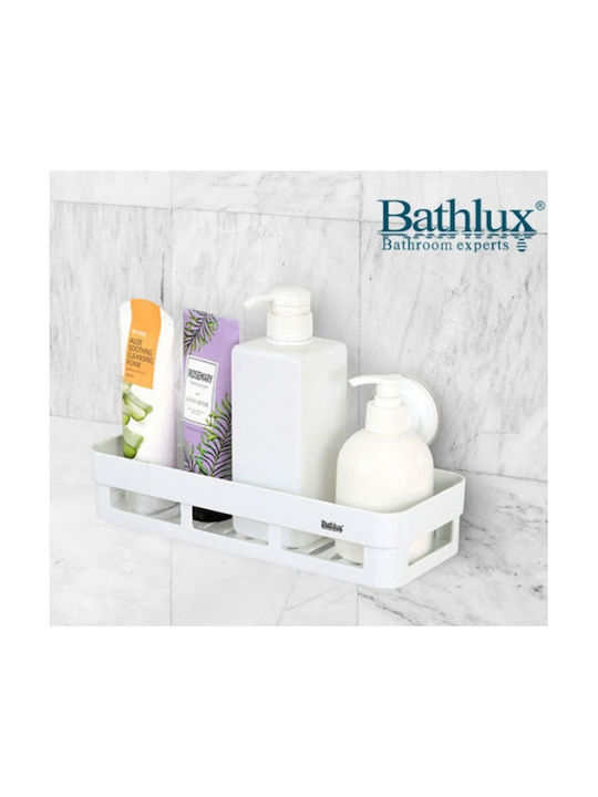 Bathlux Θήκη Οργάνωσης Επιτοίχια Πλαστική με Βεντούζα Λευκή