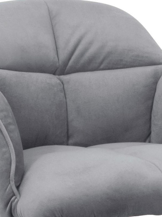 Office Chair with Fixed Arms Gray Fylliana
