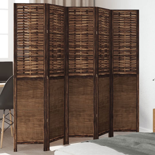 vidaXL Dekorativer Raumteiler Hölzernes mit 5 Paneelen 175x180cm