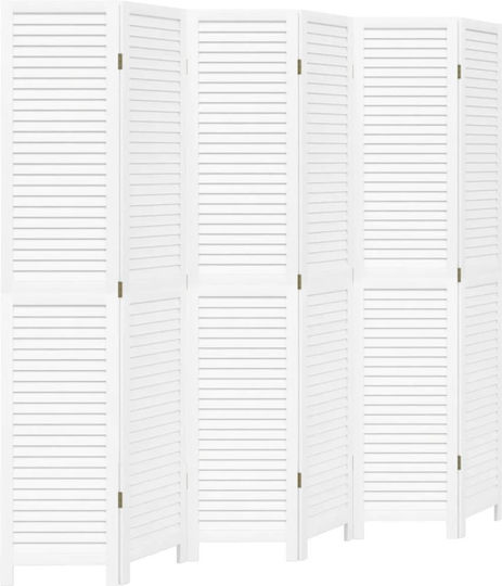 vidaXL Dekorativer Raumteiler Hölzernes mit 6 Paneelen 210x200cm vidaXL Dekorativer Raumteiler Hölzernes mit 6 Paneelen 210x200cm