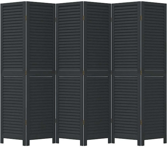 vidaXL Декоративен Параван Дървен с 6 Панела 210x180см