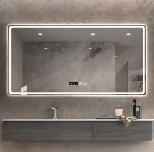Sparke Astral Rectangular Bathroom Mirror Led Touch made of Metal 90x55cm