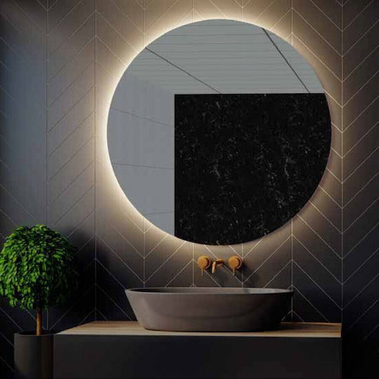 Karag Sardes Στρογγυλός Καθρέπτης Μπάνιου Led 90x90cm
