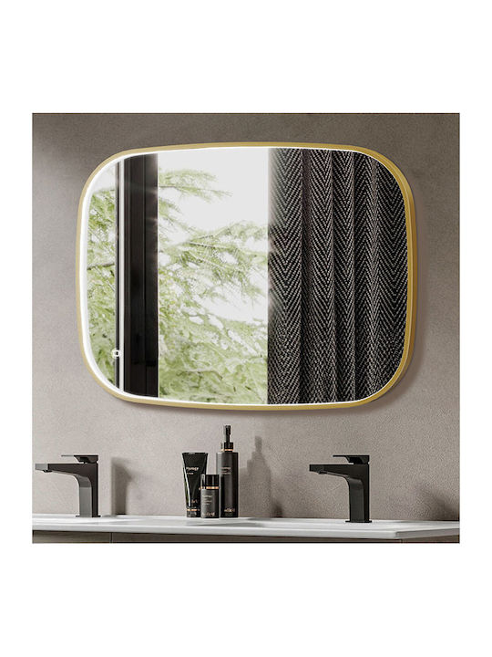 Luminor Bathroom Mirror Led Touch made of Metal 60x80cm Bronze