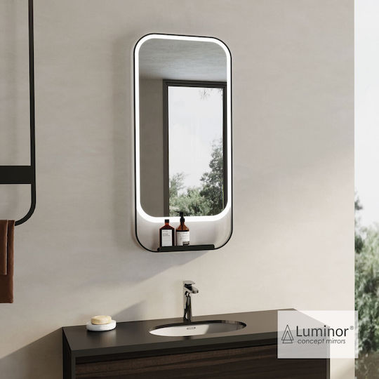 Luminor 45100 Καθρέπτης Led Αφής από Ανοξείδωτο Ατσάλι 45x100cm Μαύρος