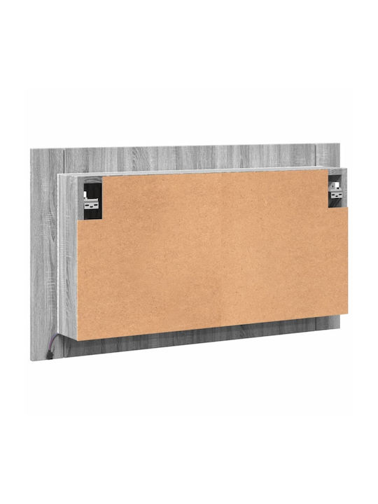 vidaXL Bathroom Mirror Led made of Plastic with Shelf & Cabinet 80x12cm Gray