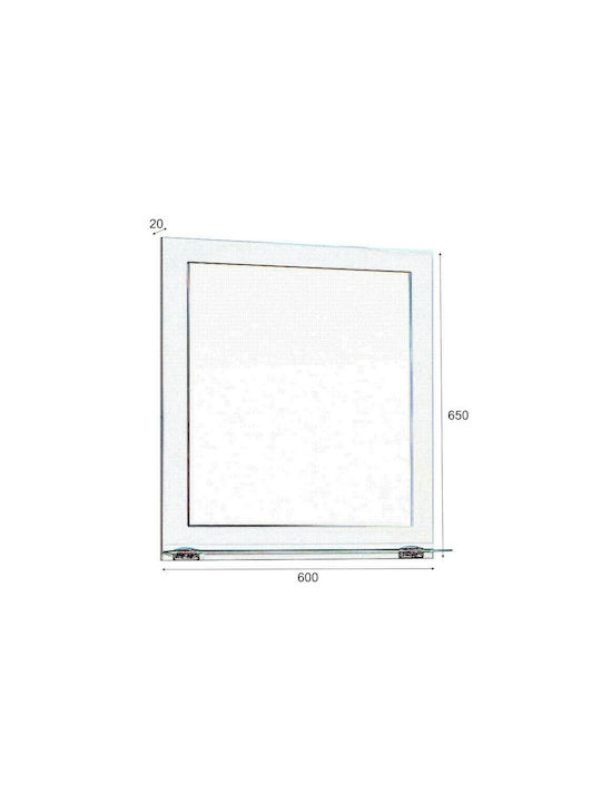 M-Mebel Bathroom Mirror made of Plastic with Length 60cm