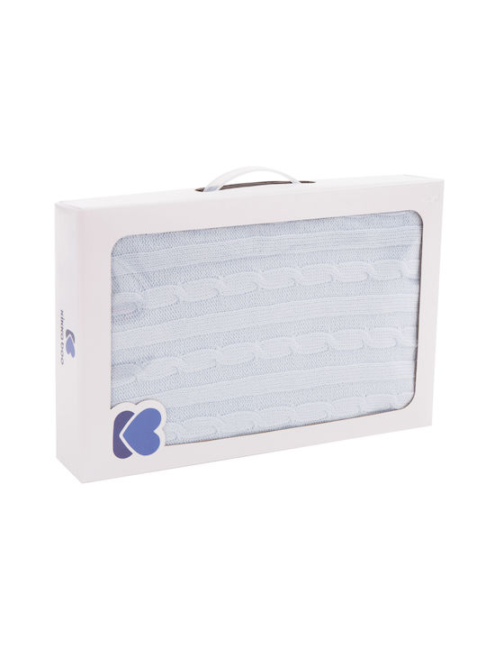 Kikka Boo Blanket Nursery Swaddling Blankets Knitted Light Blue 70x100cm.