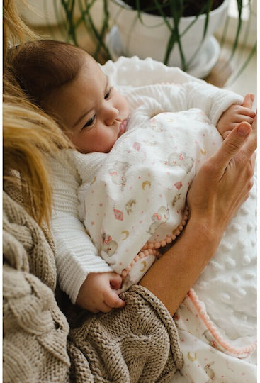 Interbaby Blanket Nursery Swaddling Blankets Elefante Fleece White 80x110cm