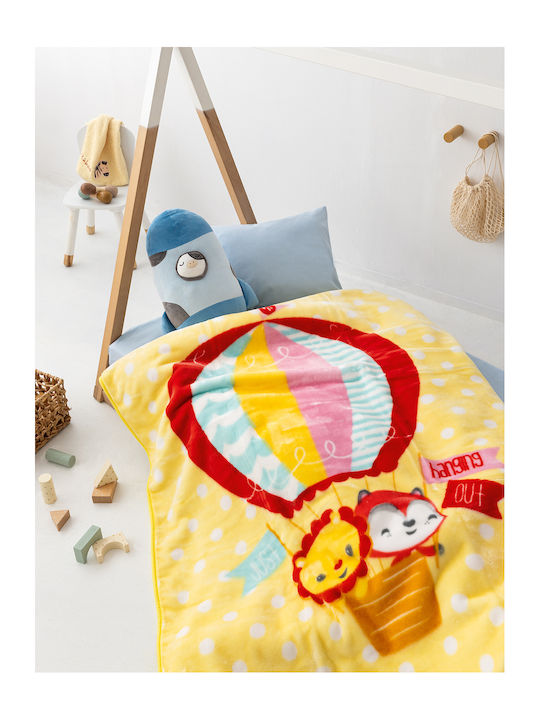 Palamaiki Blanket Cot Bebe Velour BV724 Velvet Multicolour 110x140cm
