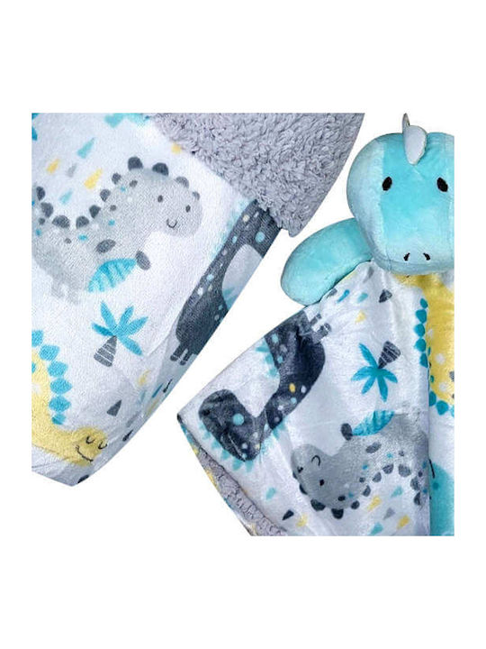 Morven Blanket Nursery Swaddling Blankets Σετ με Πανάκι Παρηγοριάς Fleece Blue 70x100cm.