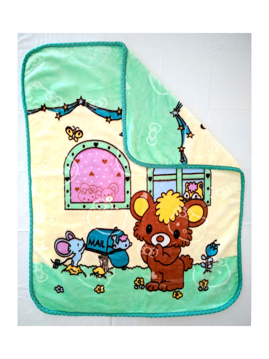 Decobebe Pătură Pătuț Mouse & House Catifea 100x130cm
