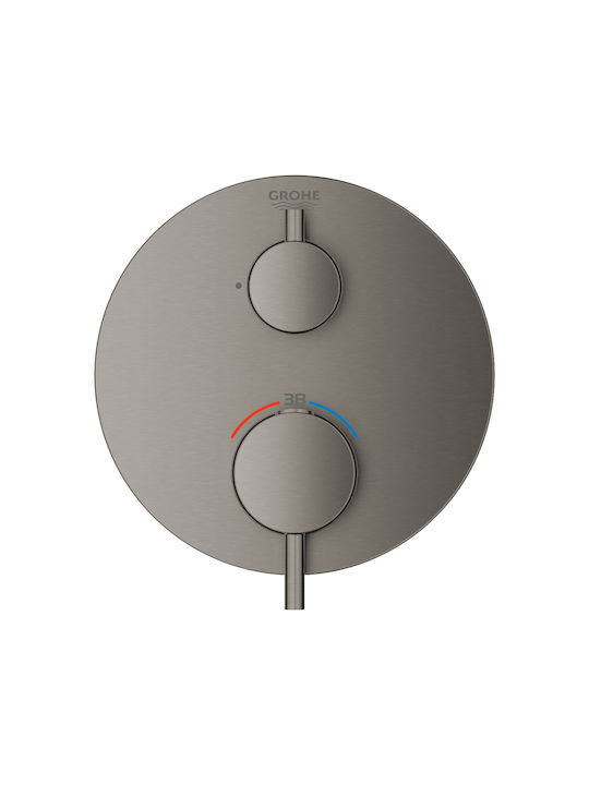 Grohe Atrio Σετ Μίκτης & Παροχή Εντοιχισμού για Ντουζιέρα Γκρι