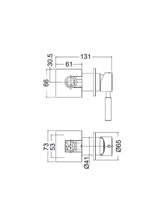 La Torre Tech за душ кабина 1 Изход Inox Сребрист