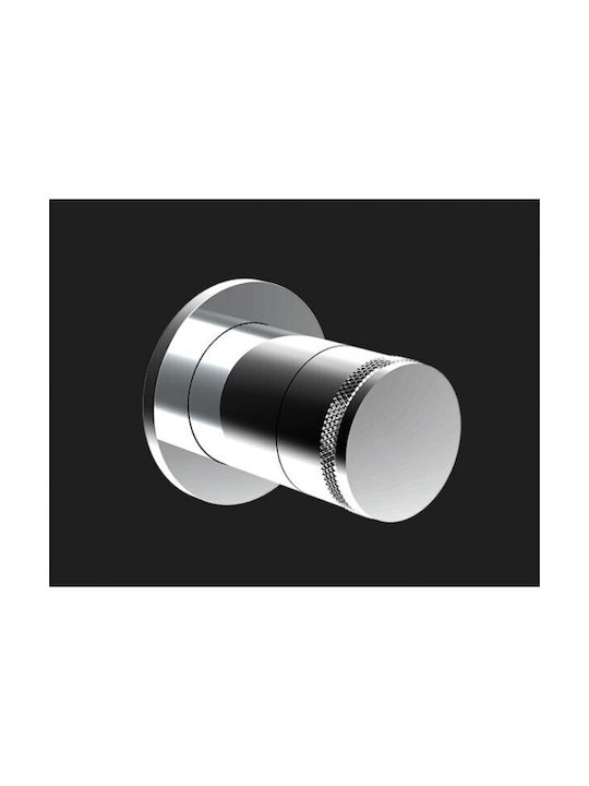 Eurorama Tonda Built-in Faucet Mixer for Shower 2 Exits Silver