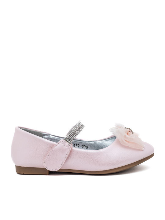 Kids Ballerinas with Hoop & Loop Closure Pink