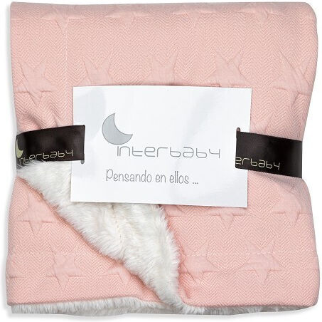 Interbaby Blanket Nursery Swaddling Blankets Universo Fleece Pink 80x110cm