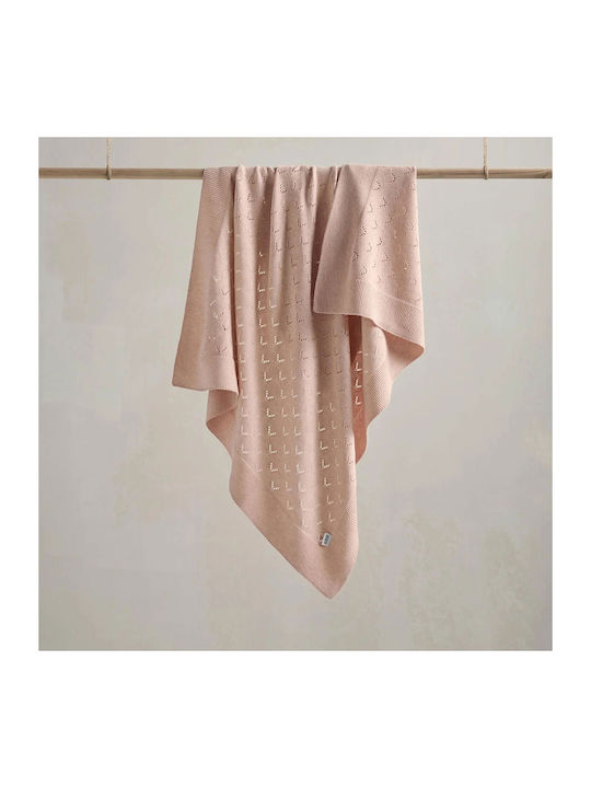 Mamas & Papas Blanket Nursery Swaddling Blankets Knitted Pink 70x90cm