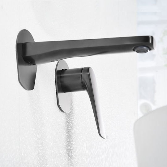 Imex Built-in Mixer & Spout Set for for Bathroom Sink 1 Exit Inox Silver