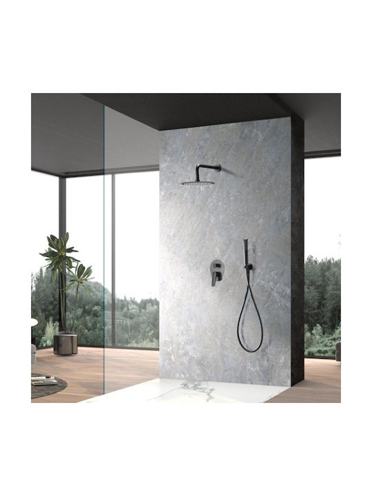 Imex Built-in Mixer, Hand Shower & Shower Head Set for Shower 2 Exits Gold