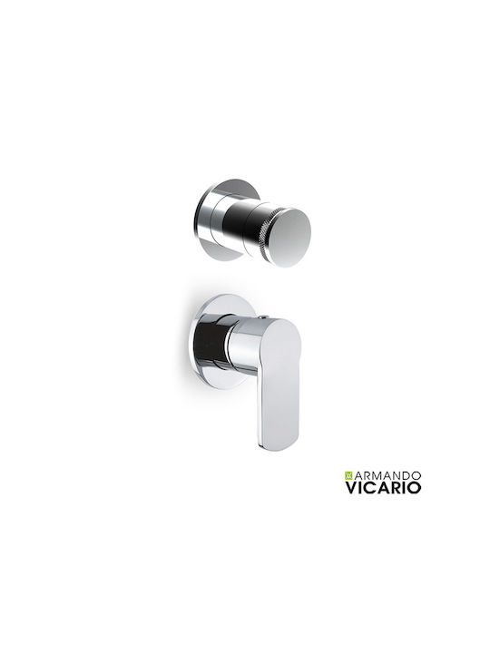 Armando Vicario Glam für Dusche 2 Ausgänge Silber