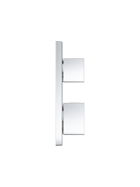 Grohe Grohtherm Cube Комплект смесител и захранване за вграждане за душ кабина Сребрист
