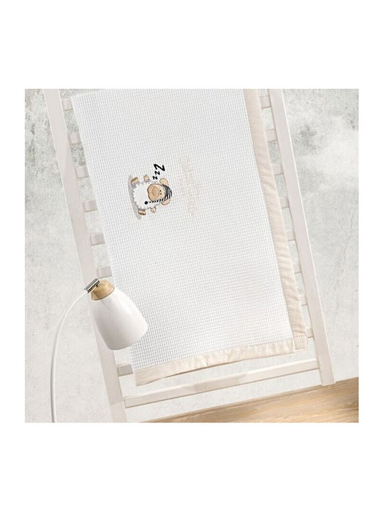 Saint Clair Blanket Cot Aldo Waffle White 110x150cm