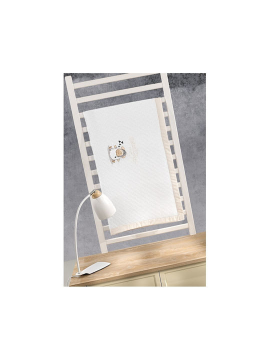Saint Clair Blanket Cot Aldo Waffle White 110x150cm