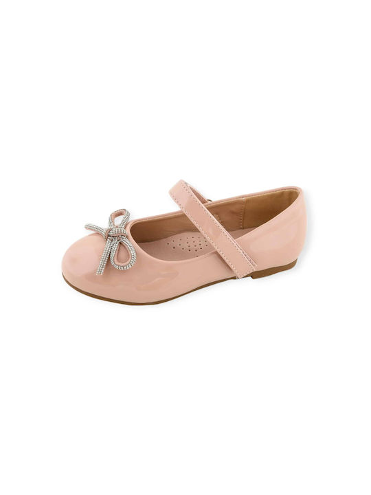 SmartKids Kids Anatomic Patent Leather Ballerinas Beige